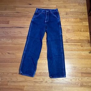 Brandy Melville high rise wide leg dark wash jeans